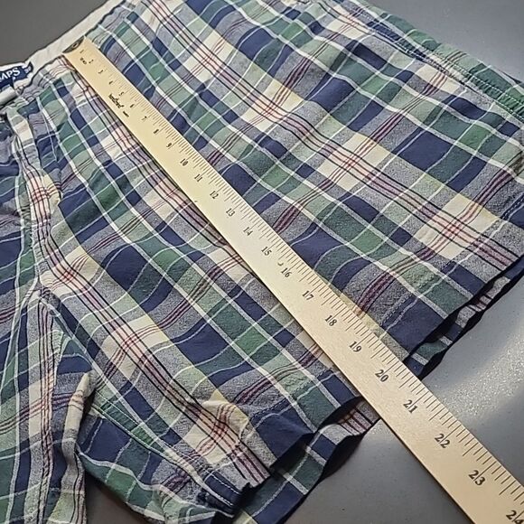 Chaps sz 38 plaid shorts 100% cotton - Picture 2 of 7